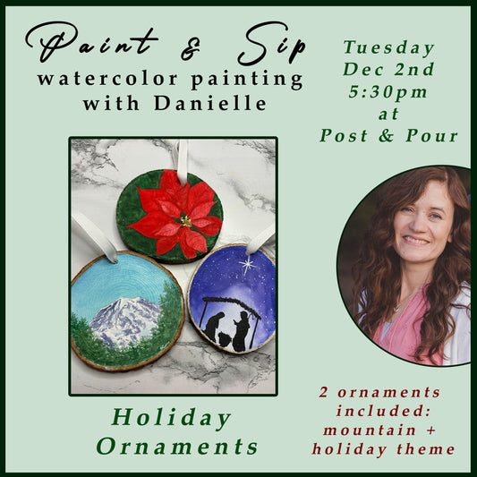 December Paint & Sip: Holiday Ornaments